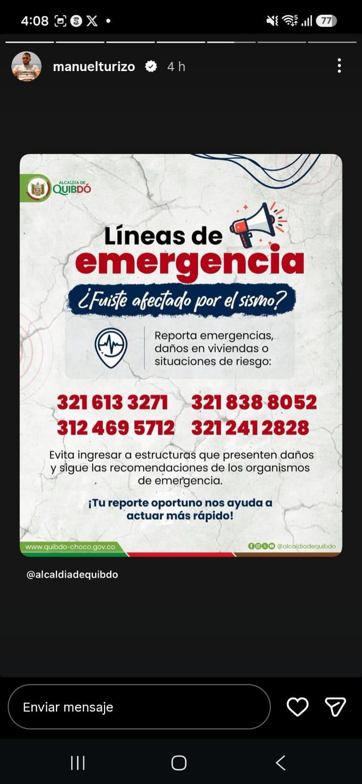 Famosos se solidarizan con víctimas del terremoto en Colombia
