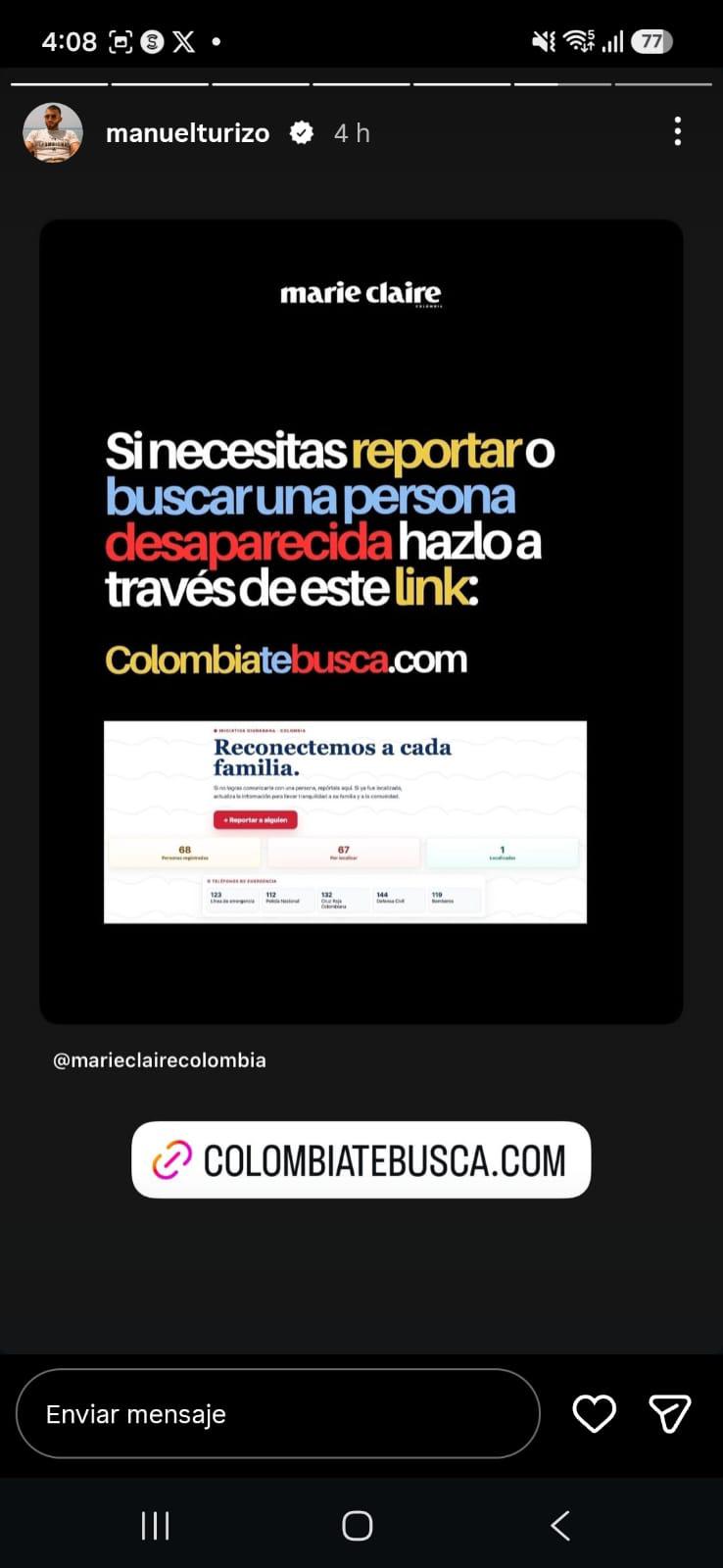 Famosos se solidarizan con víctimas del terremoto en Colombia
