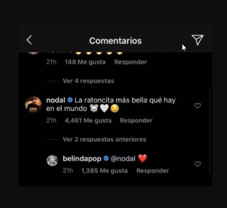 Al parecer Christian Nodal y Belinda no ocultan su amor, a pesar de los 10 años de diferencia que le lleva la actriz y cantante.