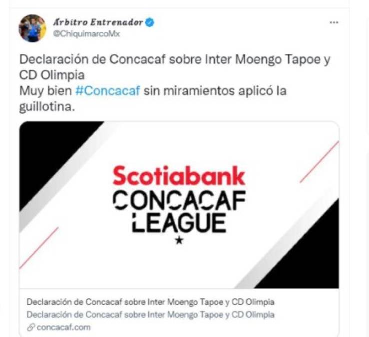 Los castigos de Concacaf ha generado todo tipo de comentario a nivel internacional. El ex-árbitro mexicano Marco Antonio Rodríguez aprobó la sanción para el Olimpia.