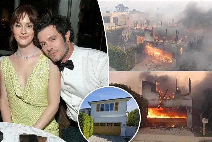 Leighton Meester y Adam Brody pierden su casa tras incendio en Los Ángeles