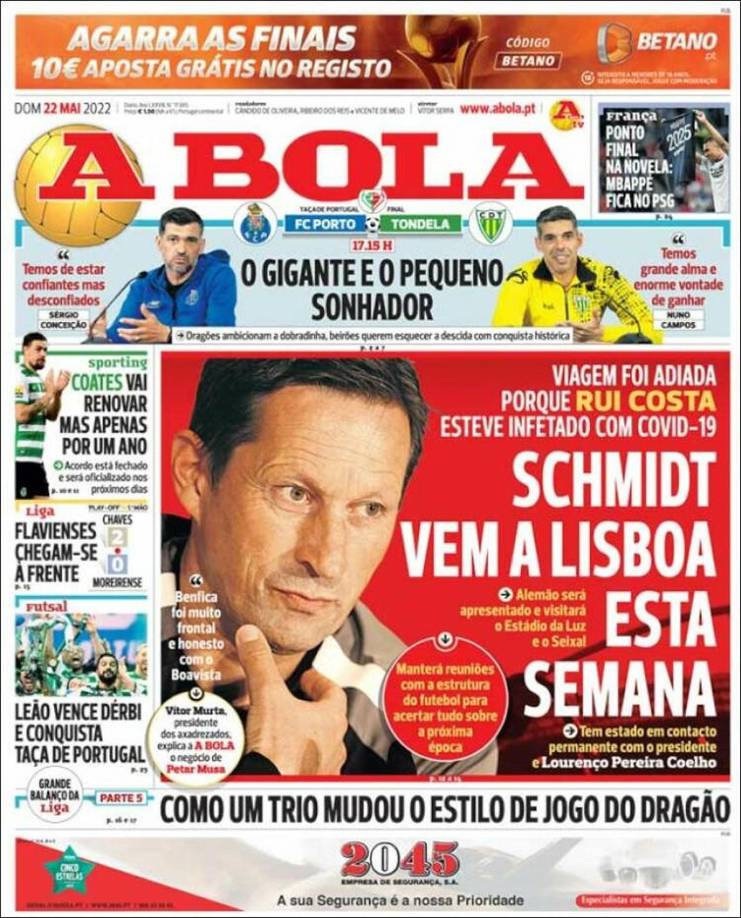 Diario A Bola (Portugal) - “Punto final de la telenovela: Mbappé se queda en el PSG”.