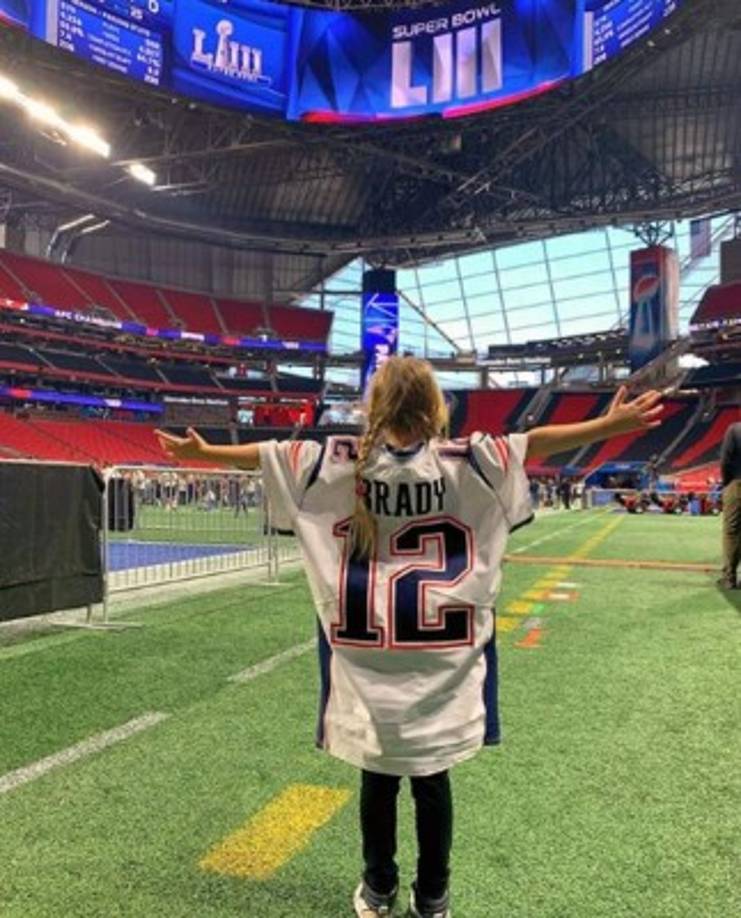 Gisele Bündchen hizo un homenaje a su marido Tom Brady antes del partido.