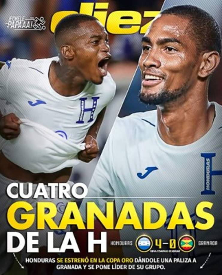 Diario Diez señaló en su portada: 'Cuatro granadas de la H'