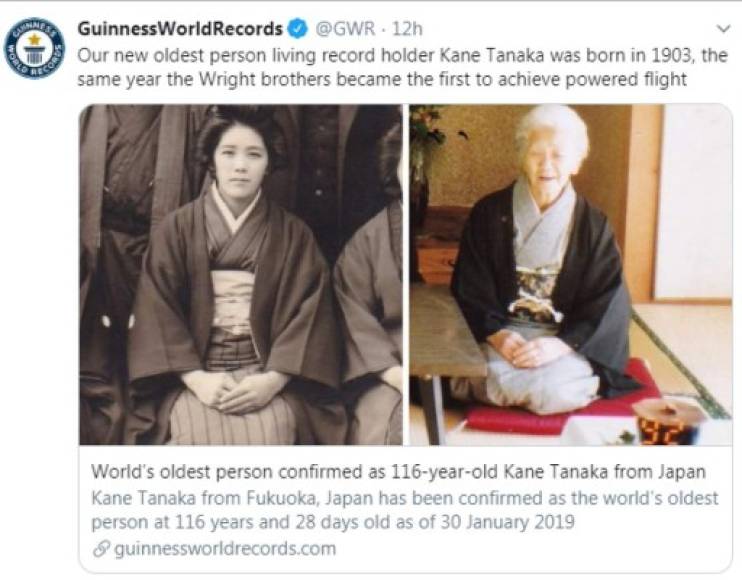 Así oficializó el libro Guinness a la persona más anciana del mundo.