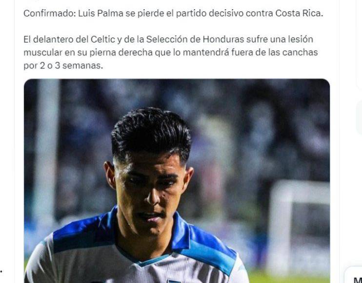 Prensa hondureña reaccionó sobre la ausencia de Luis Palma para la batalla Honduras vs Costa Rica del próximo 23 de marzo.