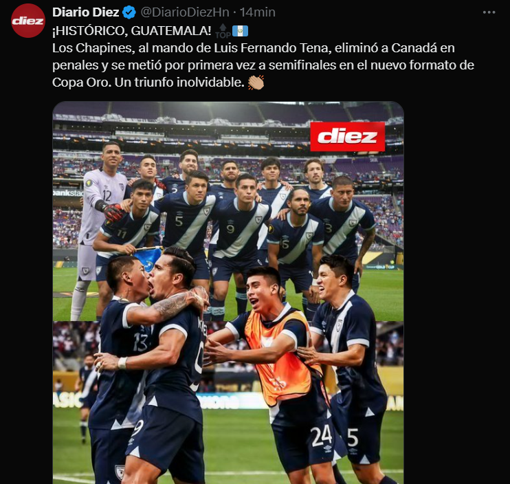 Así reaccionó la prensa a la victoria de Guatemala sobre Canadá en Copa Oro