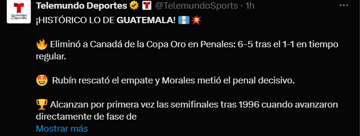 Así reaccionó la prensa a la victoria de Guatemala sobre Canadá en Copa Oro