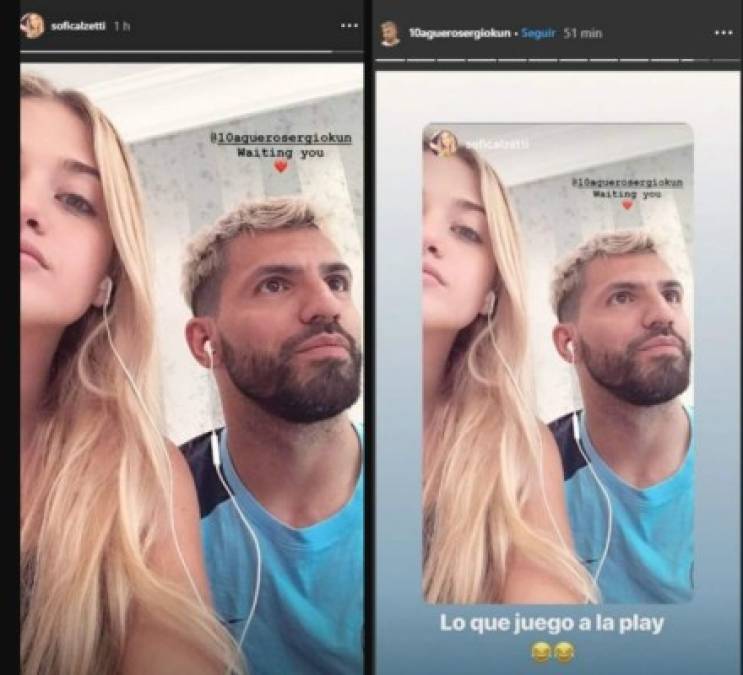 Fue en una habitación de hotel, compartiendo auriculares y posando para una selfie la modelo y el futbolista eligieron subir la misma foto, con el mismo texto: 'Esperándote', sumado con un corazón y etiquetando a Kun, como la rubia confirmó su romance.<br/><br/>La respuesta del futbolista no tardó en llegar y junto a la misma foto, escribió en su Instagram: 'Lo que juego a la Play'.<br/><br/>