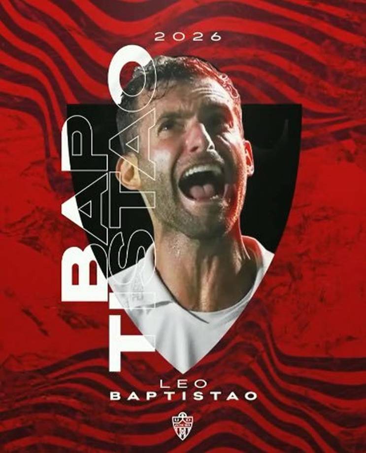 Leo Baptistao ya es nuevo jugador del Almería. El Santos brasileño anunció la venta del delantero al club español, que ya ha oficializado su incorporación para las próximas cuatro temporadas.