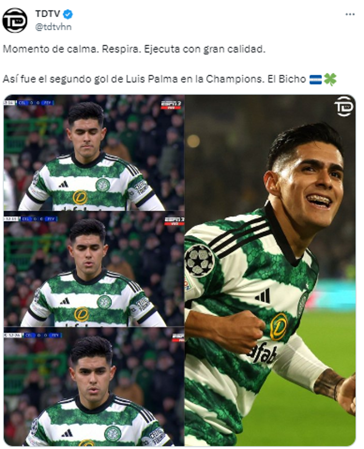 Y así reaccionaron tras el segundo gol de Luis Palma en la Champions League.