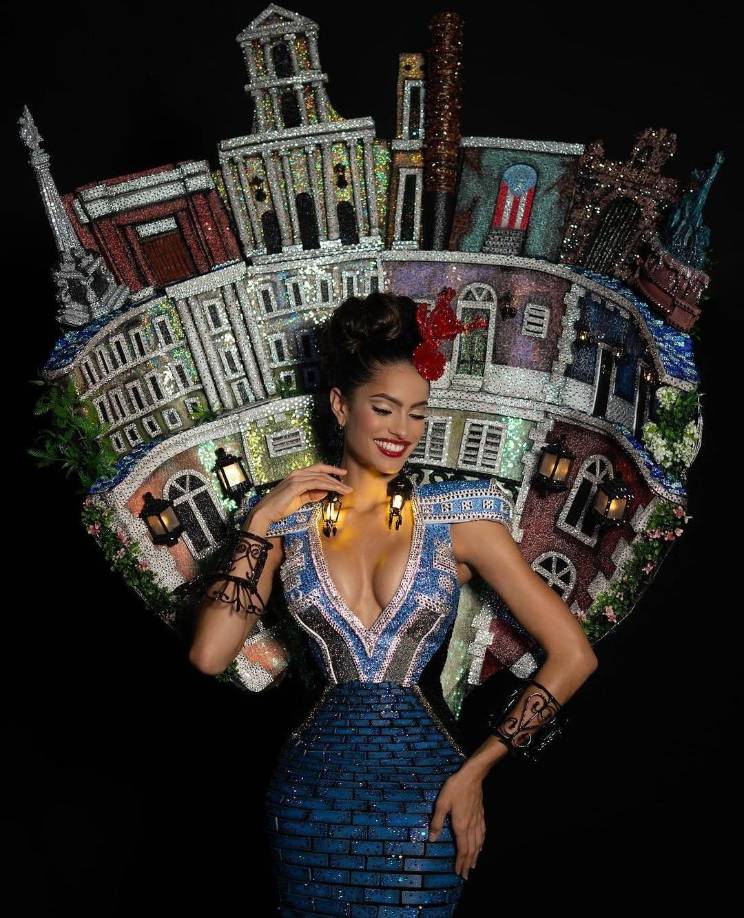 La calle San Sebastián ha sido la inspiración para de la reina de belleza Karla Guilfú para su traje típico. 