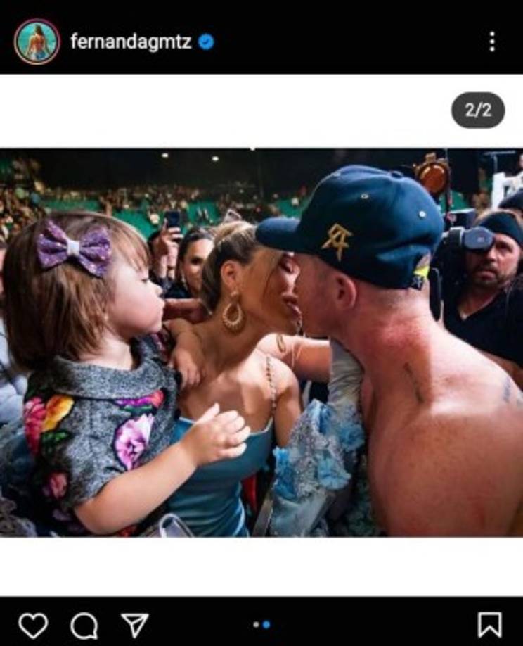 Aunque la noticia causó revuelo y escándalo, el multicampeón no regresó con ella y mantuvo una relación con Shannon de Lima, ex pareja del cantante Marc Anthony. El noviazgo entre Álvarez y Shannon no duró, por lo que el púgil tapatío regresó con la madre de su hija María Fernanda. Foto Instagram fernandagmtz.