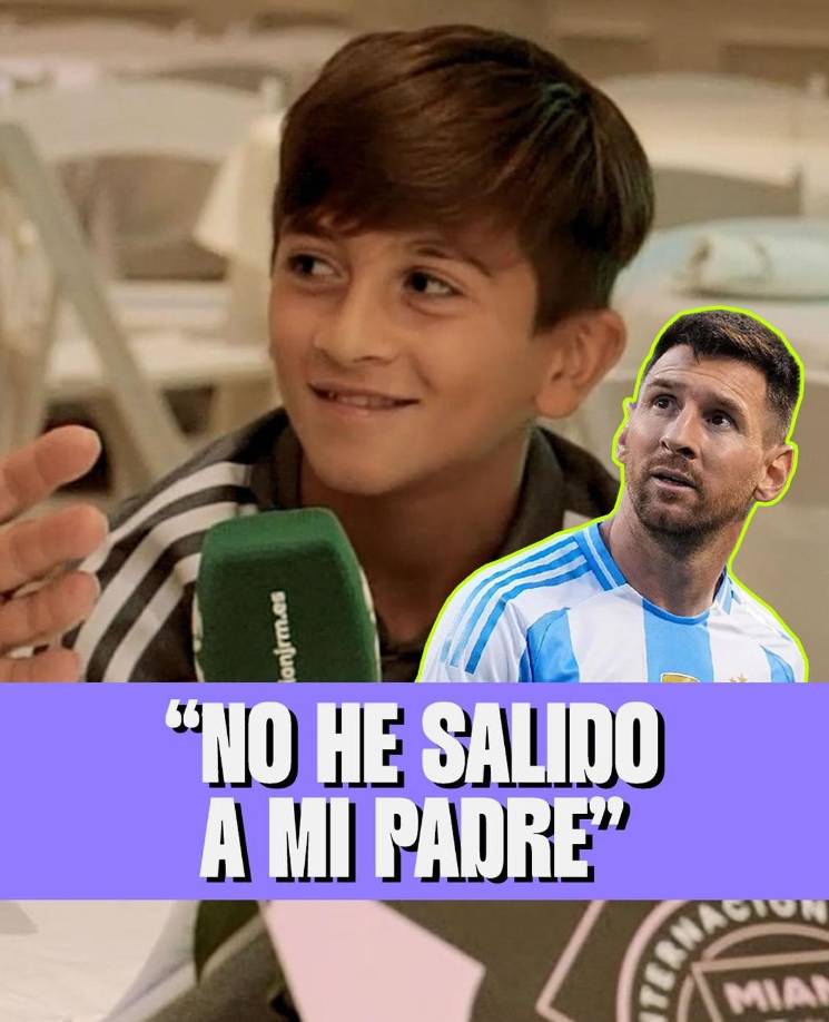 Thiago participó de un torneo con el Inter Miami en junio y dio su primera nota. Contó que desea jugar para la Selección Argentina, y reconoció que su fuerte es la pierna derecha y no la zurda como su papá: “Con la izquierda no soy muy bueno, no he salido a mi padre”.