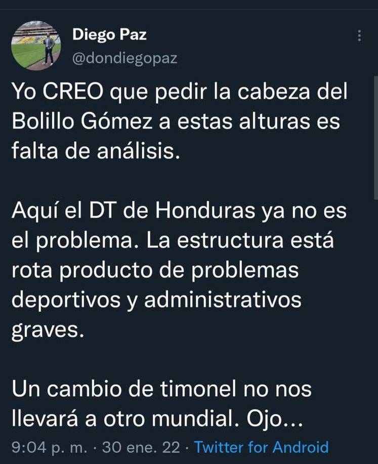 Diego Paz: Periodista hondureño que labora en México indicó que lo de Honduras no pasa por el problema de técnico.