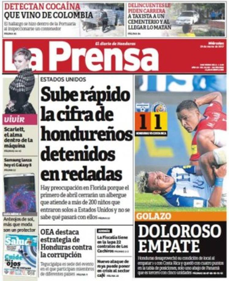 Por su parte para nosotros fue un doloroso empate y Honduras se aleja del Mundial de Rusia tras empatar ante Costa Rica.