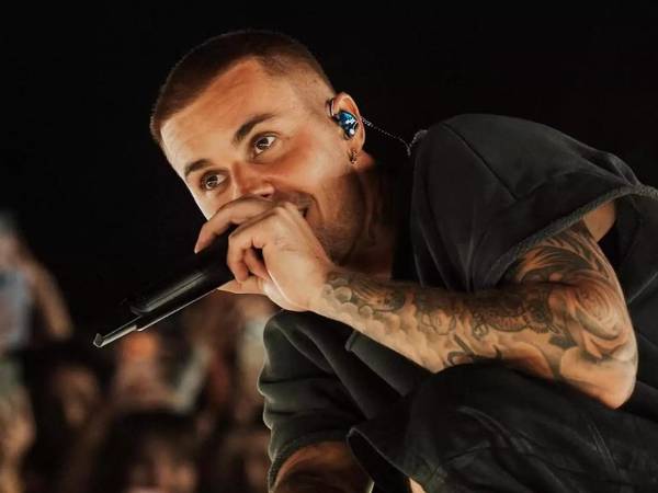 El cantante canadiense Justin Bieber en su presentación del Festival de Coachella.