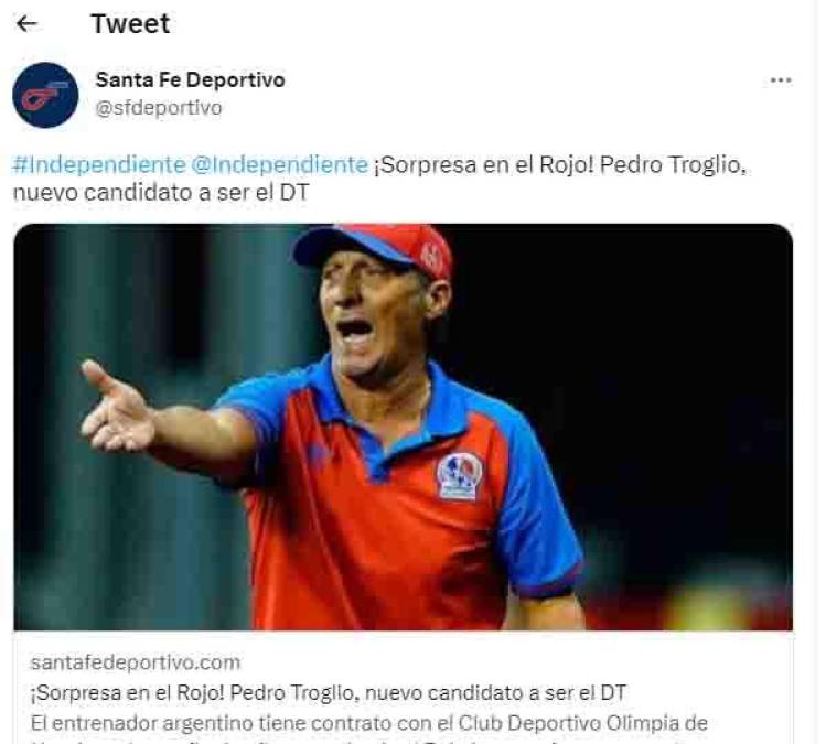 Estallan las redes tras posible regreso de Pedro Troglio a Argentina