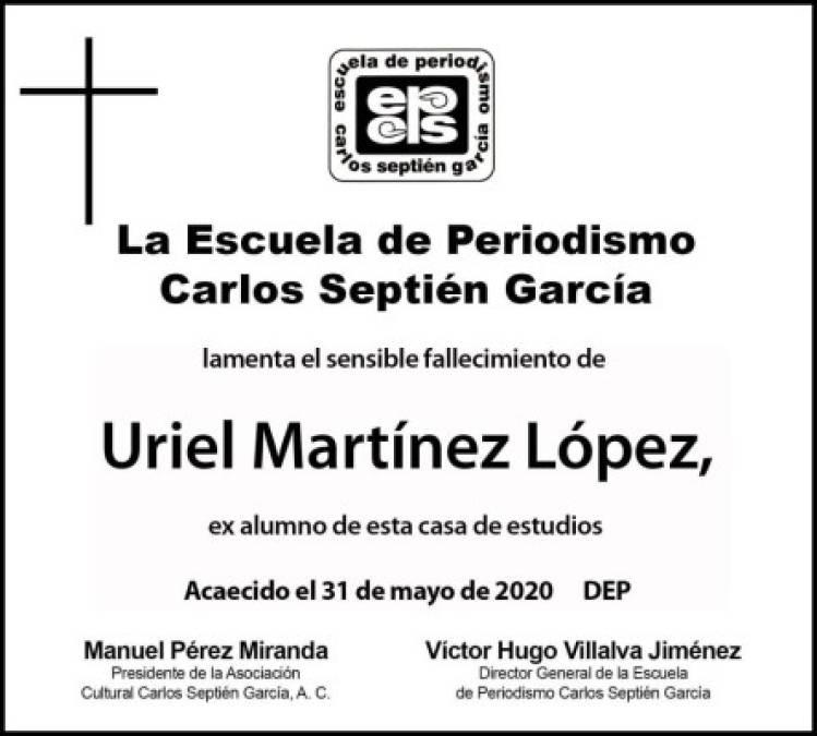 La escuela de periodismo de México ha lamentado el fallecimiento del reportero Uriel López, quien destacaba en Televisa Deportes.