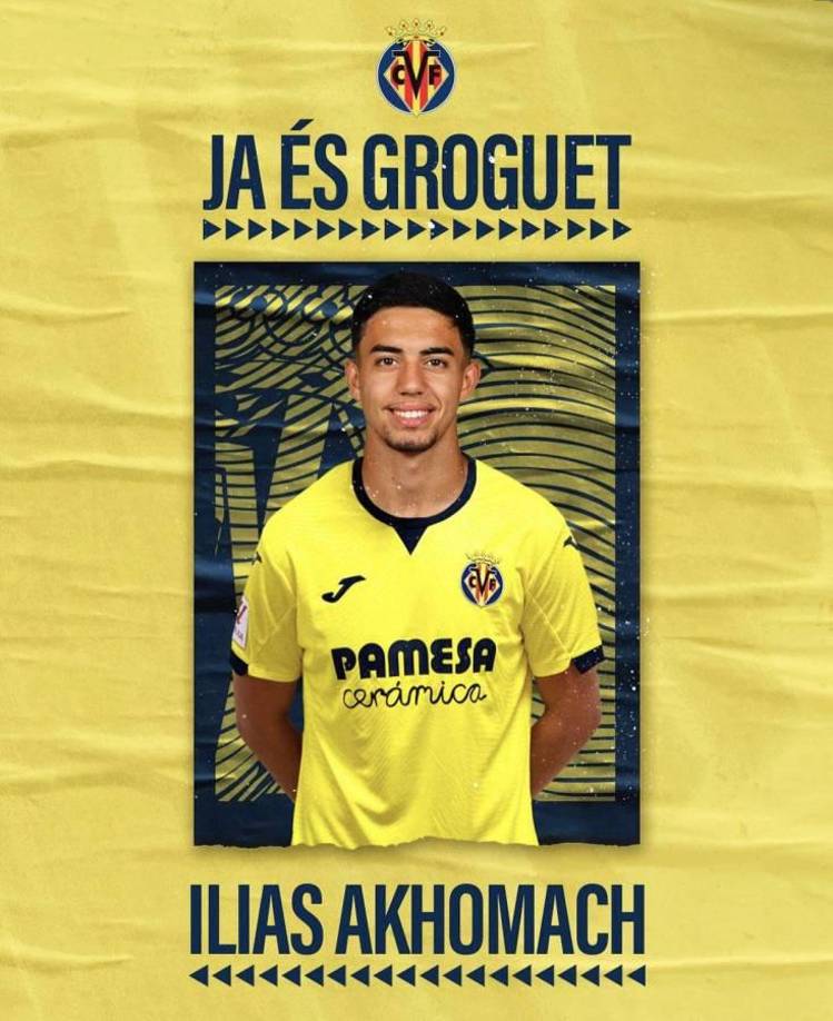 El Villarreal ha anunciado este lunes el fichaje del extremo hispano-marroquí Ilias Akhomach, que tiene 19 años y llega procedente de la cantera del Barcelona, para las próximas cuatro temporadas.