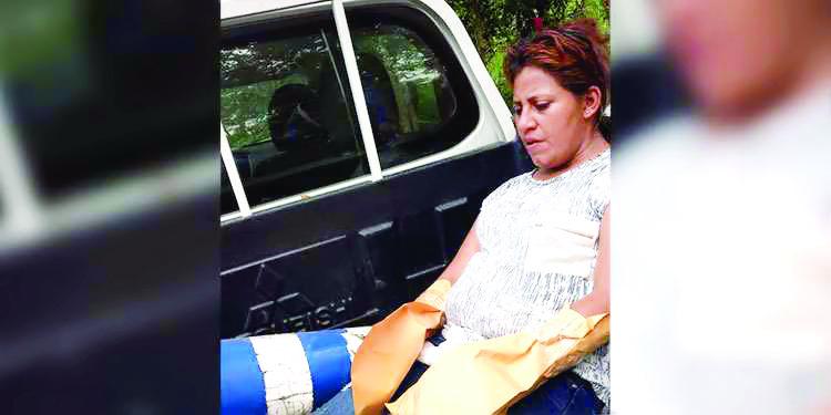 Susana López, cuando fue detenida por la Policía en 2020.