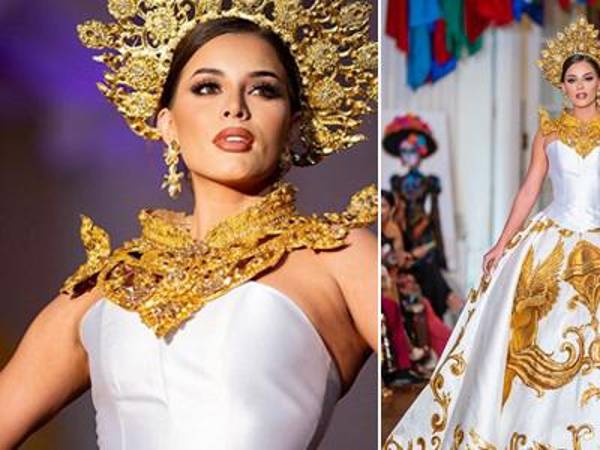 Durante el desfile, las joyas de Orquídea de Oro capturaron la atención internacional, destacando la riqueza de la artesanía hondureña.