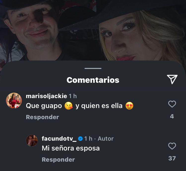 Facundo Caballero revela el rostro de su bella esposa