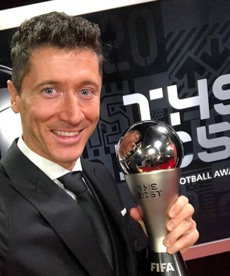 Robert Lewandowski se mostró feliz tras conquistar el premio The Best.