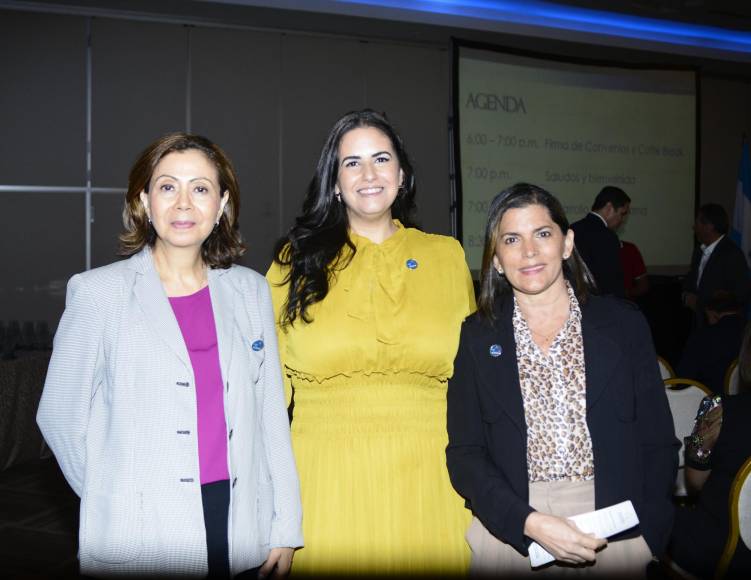 Paty de Castillo, Joyce Faraj de Andonie y Verónica Chicas