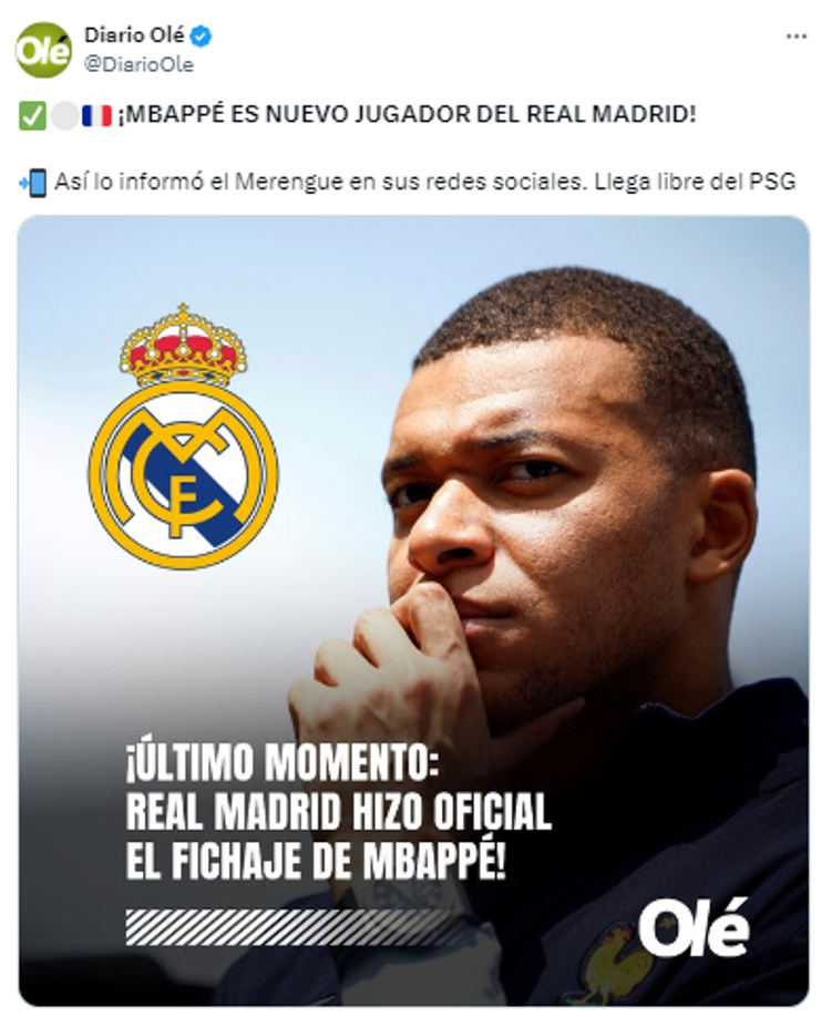 Diario Olé de Argentina.