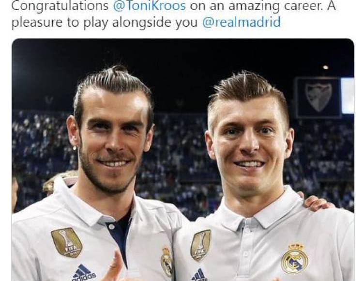 Bale le dedicó un emotivo mensaje a Kroos: “Un placer jugar junto a ti”.