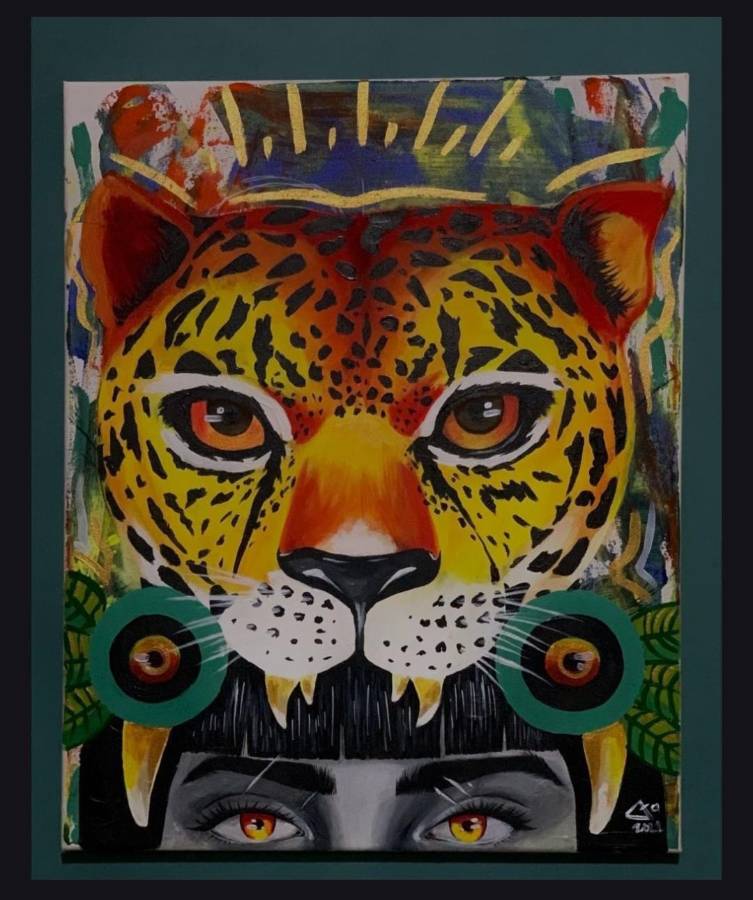 Estas son algunas de las obras que se presentaron en la expoventa artística en Choloma.