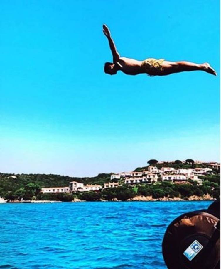 Álvaro Morata, fuera de la lista de España, de vacaciones en Costa Smeralda, en Cerdeña.