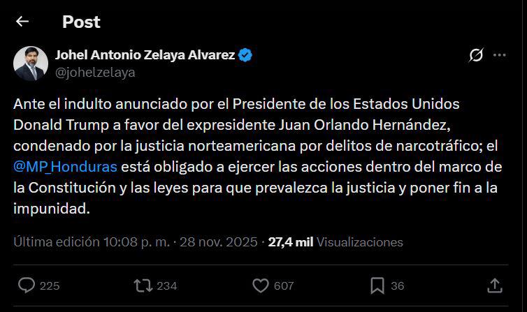 ¿JOH sería capturado al regresar a Honduras? Fiscal general advierte