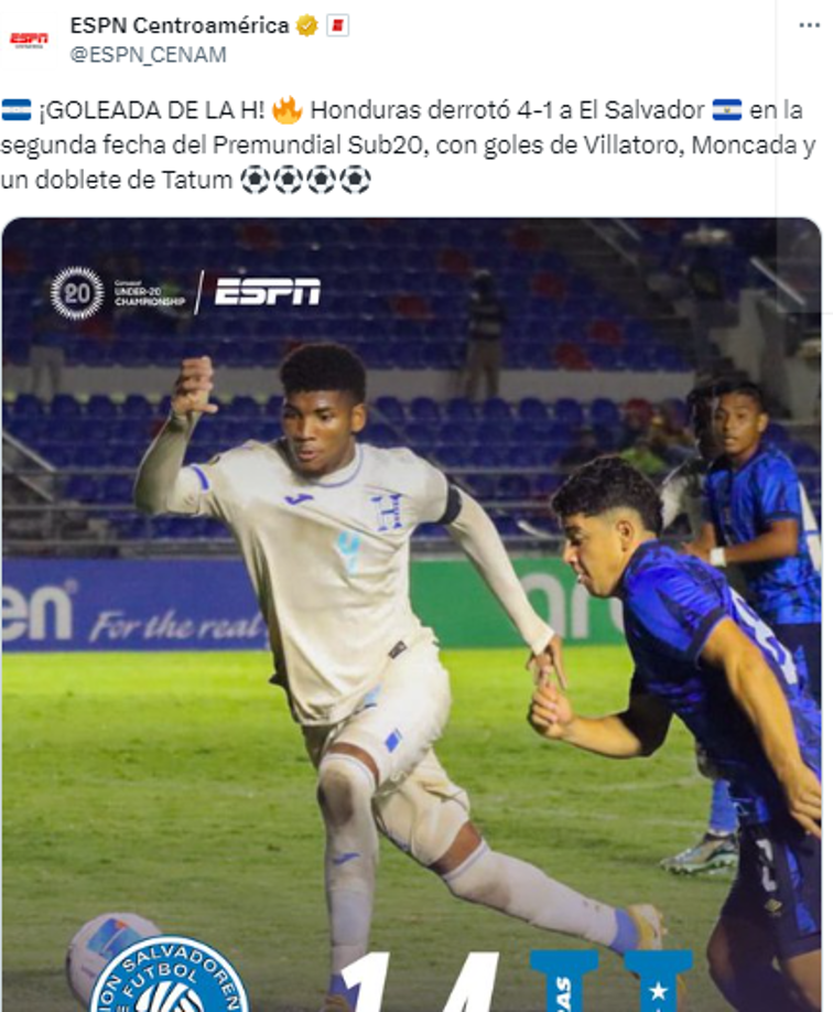  Con este resultado, Honduras se colocó en la cima de su grupo y se ilusiona para los cuartos de final.