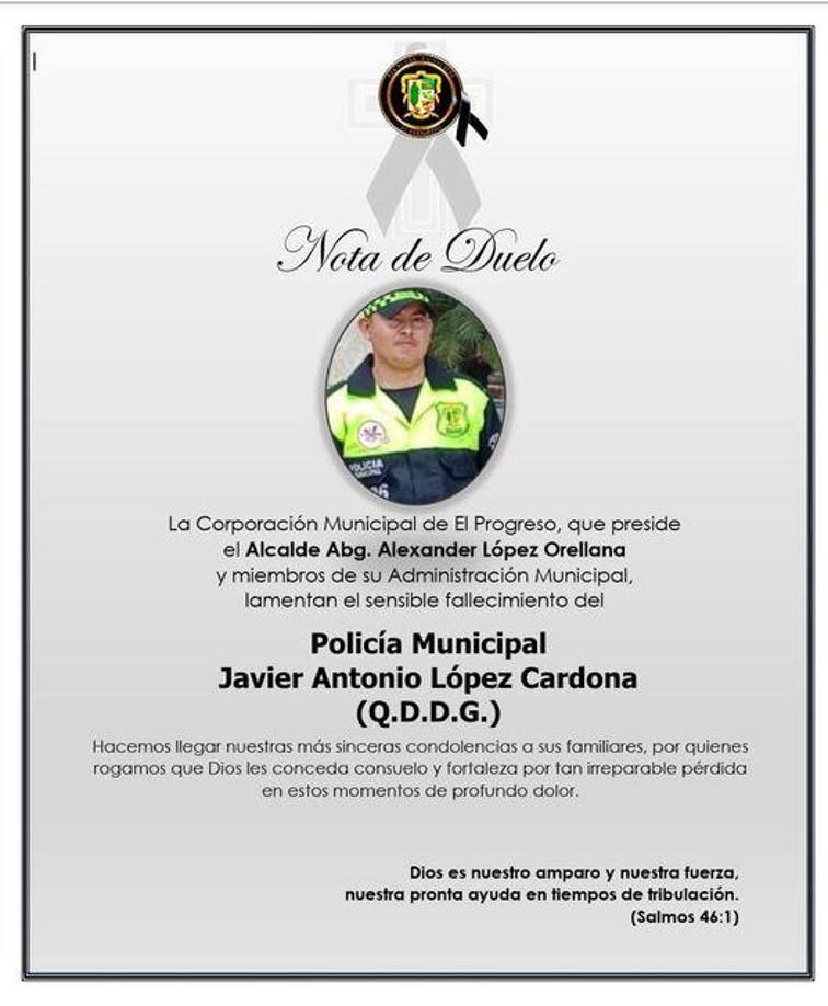 La Muncipalidad progreseña lamentó el deceso del empleado.