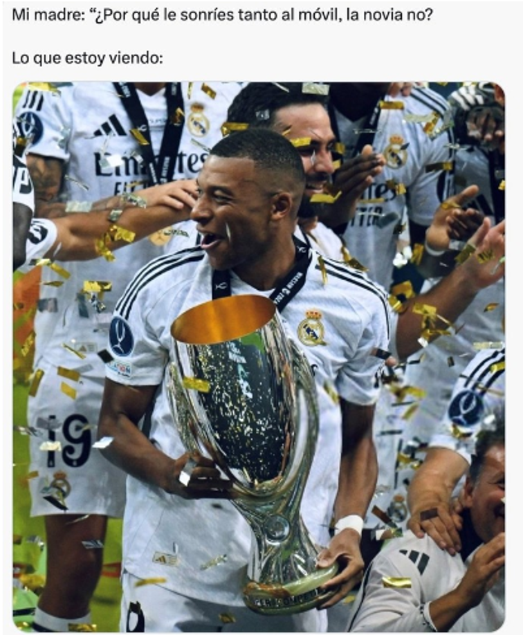 Mbappé protagonista: los jocosos memes que dejó el título del Real Madrid
