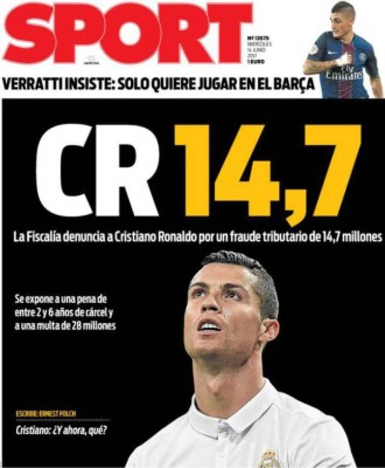 En España, CR7 se encuentra en problemas y ha sido señalado por la fiscalía de fraude tributario.