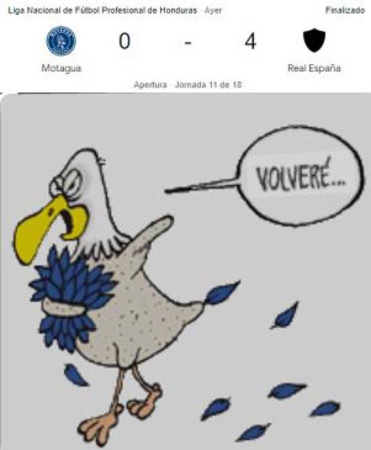 Motagua sufre burlas: los memes que dejó la humillación ante Real España