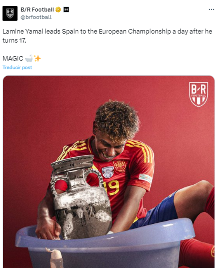 “Lamine Yamal lleva a España a la Eurocopa un día después de cumplir 17 años. MAGIA”