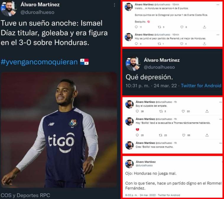 Otro de los periodistas que aseguró que Panamá iba a golear a Honduras. Tras el partido reflejó su tristeza por el empate.