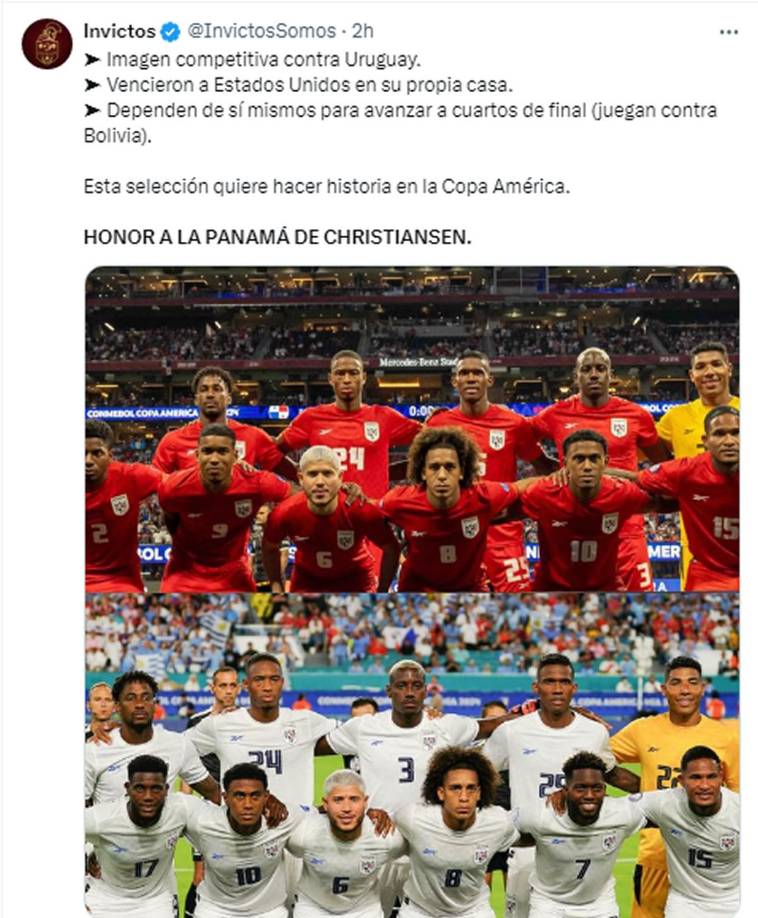 En Invictos destacaron el gran papel que está teniendo Panamá en el torneo tras el triunfo sobre Estados Unidos: “Esta selección quiere hacer historia en la Copa América”.