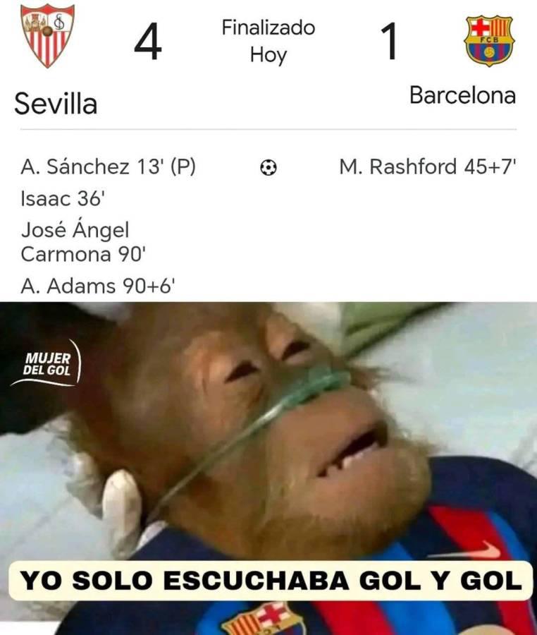 Lewandowski se lleva las burlas: los memes de la derrota del Barcelona ante Sevilla