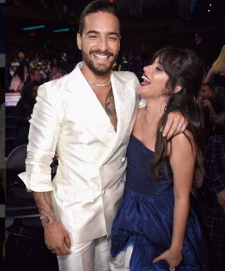 Maluma junto a Camila Cabello. Fotos: AFP/Instagram/captura video