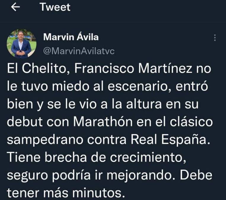 Unos lo elogian y un presidente de club lo cuestiona: La reacción en redes sobre el debut de Francisco Martínez