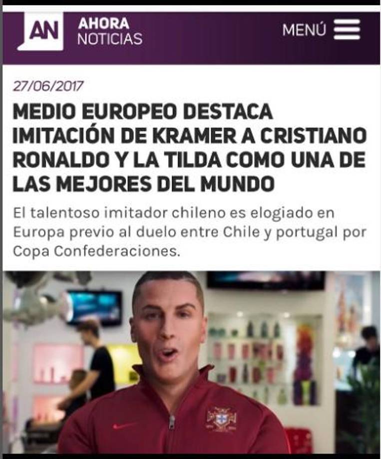 Imitó a CR7 y su talento fue destacado en Europa.