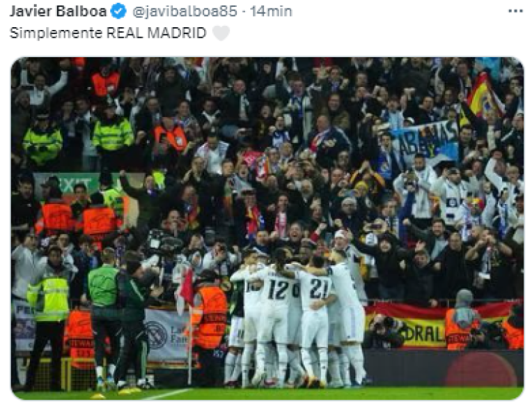Javier Balboa: “Simplemente REAL MADRID”.