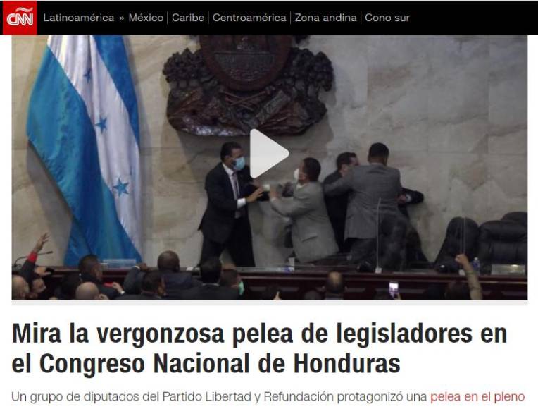 Medios internacionales resaltan elección de juntas directivas paralelas en el Congreso de Honduras