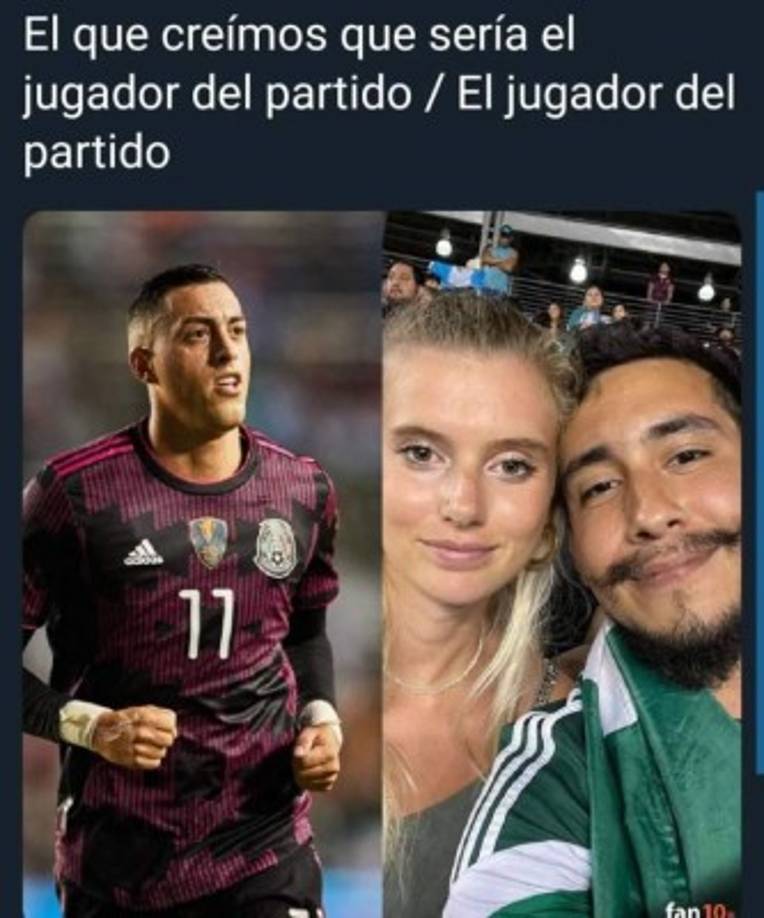 Rogelio Funes Mori fue la figura en el campo y el aficionado mexicano en las gradas con la chica estadounidense.