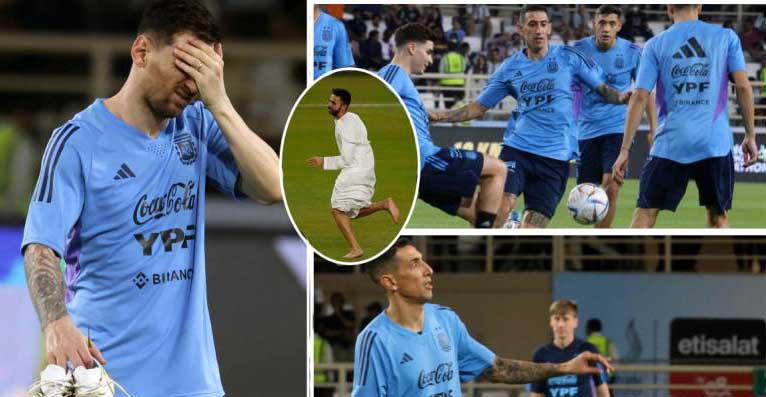 ¿Qué olvidó? Messi realizó su primer entrenamiento con Argentina y desató una locura